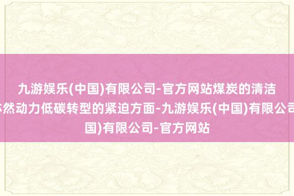 九游娱乐(中国)有限公司-官方网站　　煤炭的清洁高效支配亦然动力低碳转型的紧迫方面-九游娱乐(中国)有限公司-官方网站