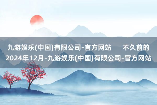 九游娱乐(中国)有限公司-官方网站      不久前的2024年12月-九游娱乐(中国)有限公司-官方网站